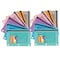 Bazic Products Pencil Pouch with 3-Ring and Mesh Window, Retro Pastel Colors, PK12, 12PK 810 - alternate 1